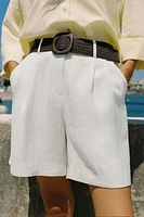 BERMUDA PINCES CEINTURE