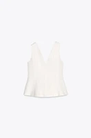 ZW COLLECTION LINEN BLEND VOLUME VEST