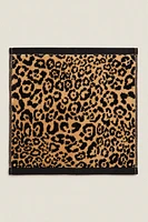 PACK OF LEOPARD PRINT VELOUR HAND TOWELS (PACK OF 3)