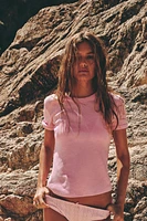 BACK SEAMED T-SHIRT