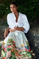 CHEMISE EN POPELINE À MANCHES AMPLES