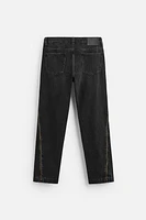 FLARE FIT ZIPPERED JEANS
