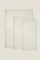 RECTANGULAR BOUCLÉ WOOL AREA RUG