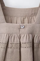 TOP BRODÉ COTON LIN