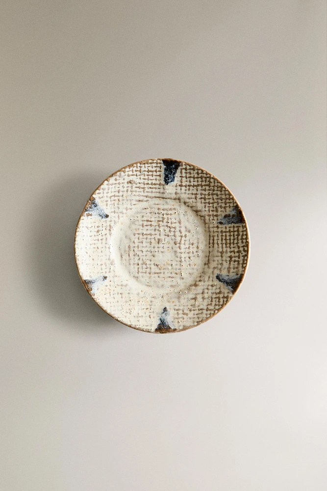 ASSIETTE À PAIN GRÈS TEXTURÉ