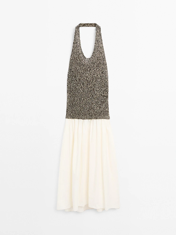 Contrast long dress - Studio