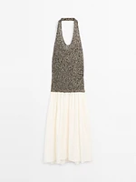 Contrast long dress - Studio