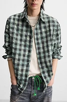 CHEMISE À CARREAUX EFFET FROISSÉ