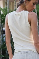 SLEEVELESS COTTON TOP