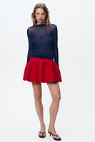 KNIT MINI SKIRT