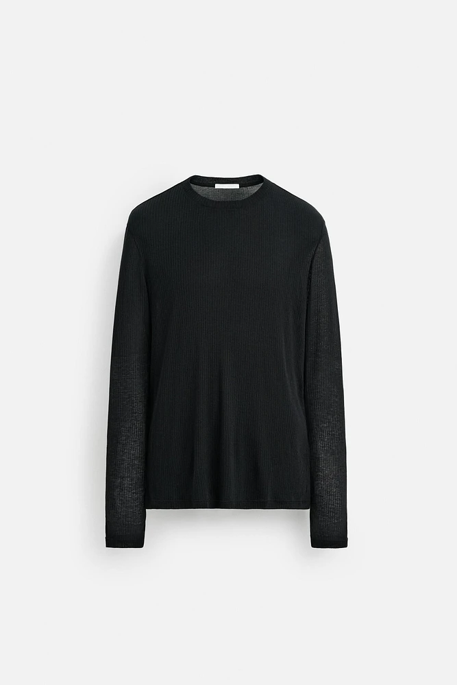 SEMI-SHEER LYOCELL T-SHIRT