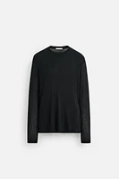 SEMI-SHEER LYOCELL T-SHIRT