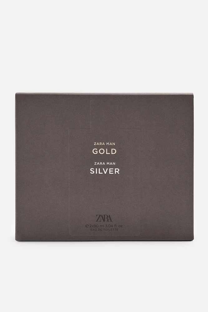 SILVER + GOLD EDT 2 X 90 ML (3.4 FL. OZ)
