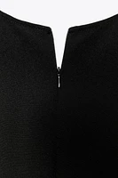 ROBE MIDI EN CRÊPE AVEC CEINTURE