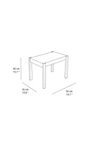 WOODEN LEATHER SIDE TABLE