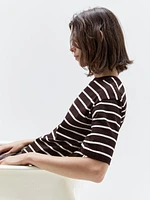 Striped 100% cotton T-shirt