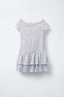 RUFFLED TEXTURED DRESS