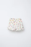 EMBROIDERED FLORAL SHORTS