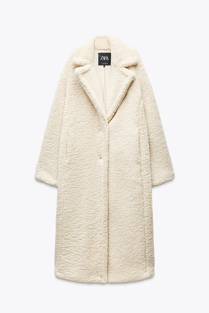 MANTEAU LONG EFFET MOUTON