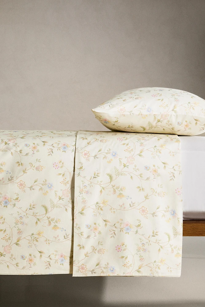 DRAP PLAT IMPRIMÉ FLORAL