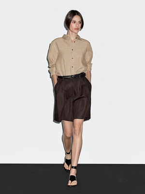 Chemisier chambray 100 % lin
