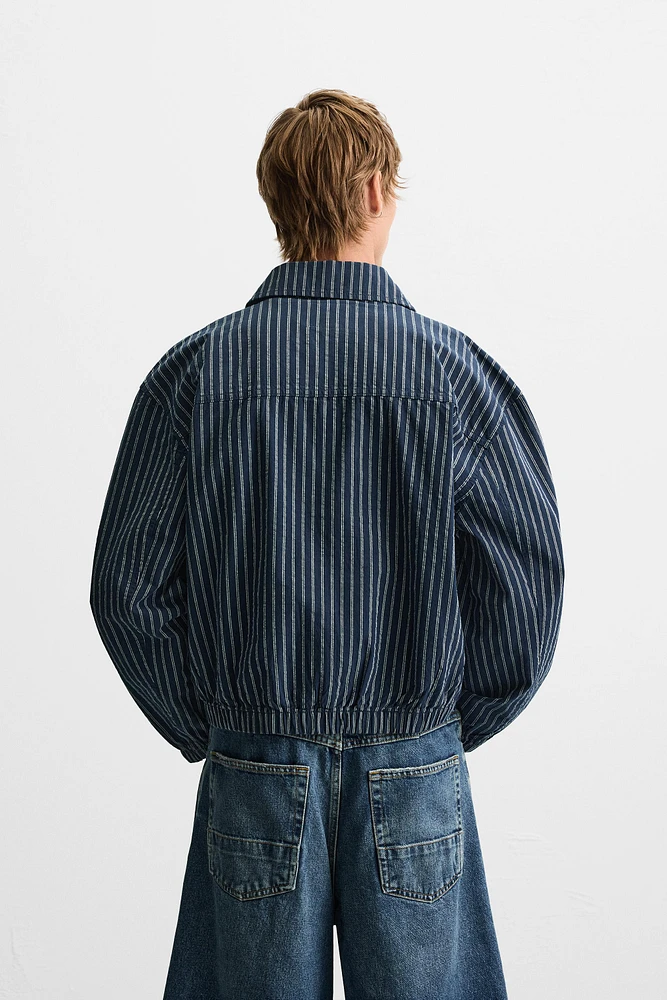 BLOUSON STRUCTURÉ À RAYURES
