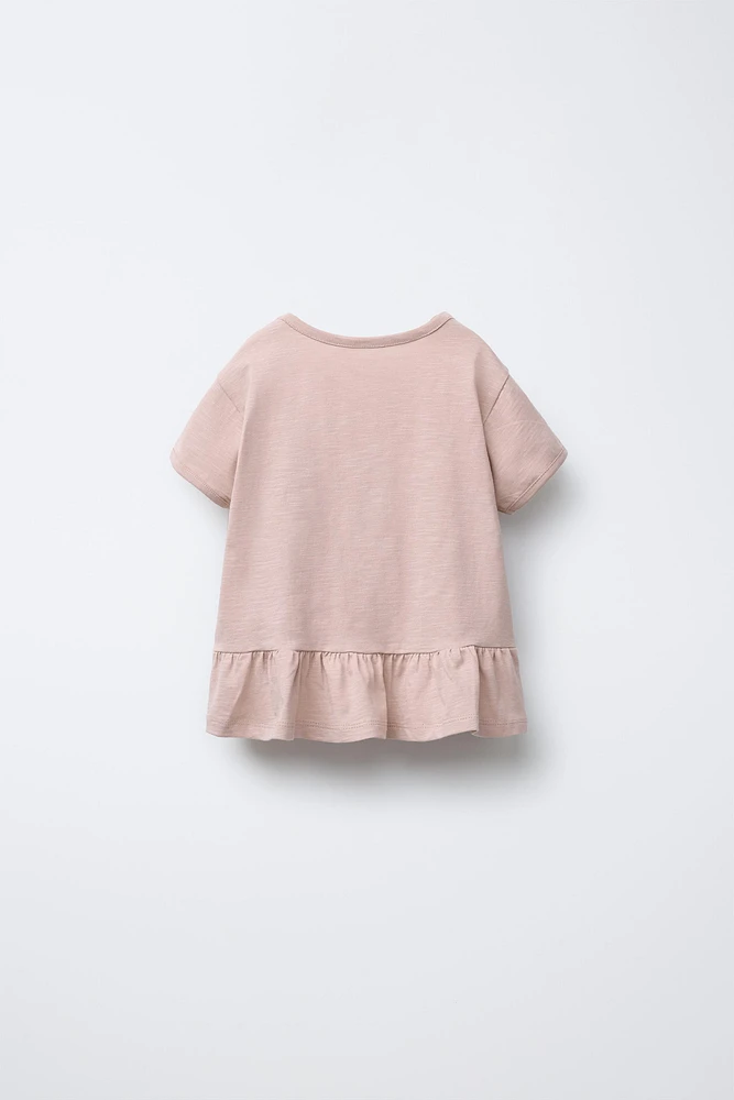 BACK RUFFLE T-SHIRT