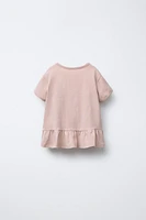 BACK RUFFLE T-SHIRT