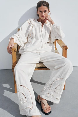 PANTALON DE PYJAMA BRODÉ ZW COLLECTION