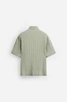 JACQUARD WRINKLE EFFECT SHIRT