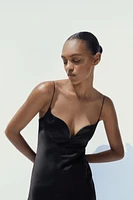 SATIN LONG DRESS