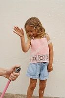 HIGH-WAISTED DENIM SHORTS