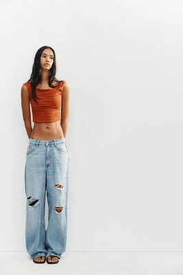 DRAPED CROP TOP