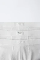 AGES -6/ THREE-PACK OF RIBBED BOXERS WITH LABEL