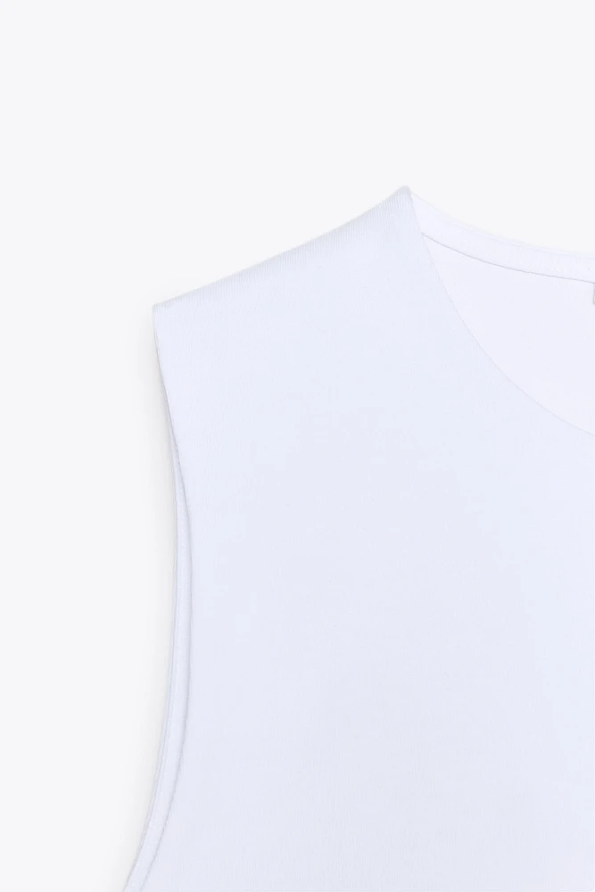 TOP CROPPED EN COTON