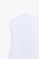 TOP CROPPED EN COTON