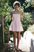 FLORAL POPLIN DRESS