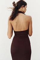 ROBE MI-LONGUE AVEC ENCOLURE AMÉRICAINE