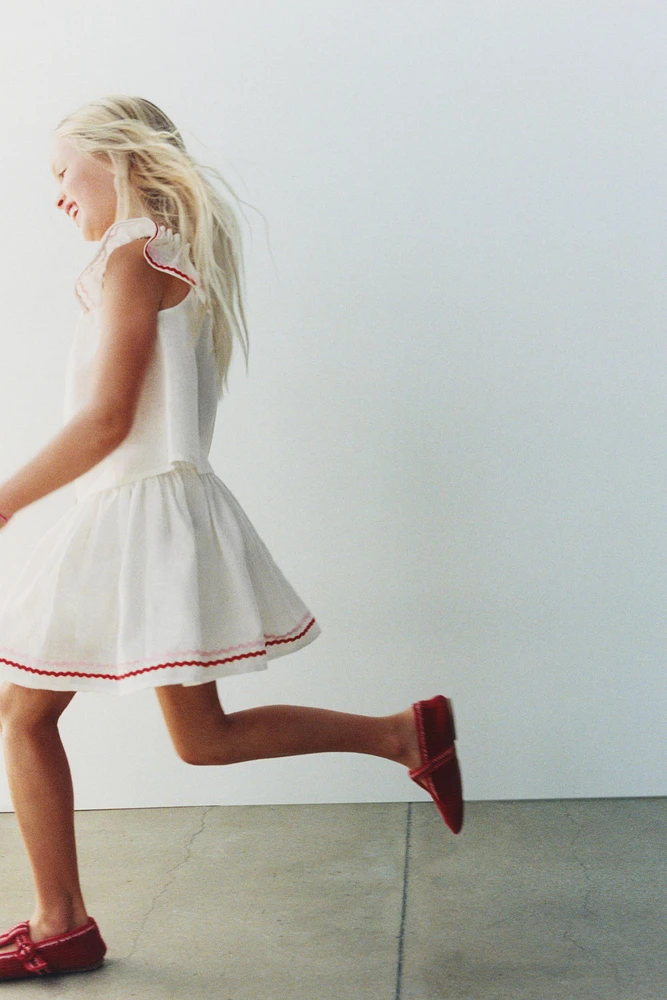 JUPE-SHORT EN LIN ONDULINE