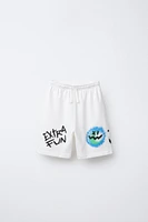 GRAFFITI PRINT BERMUDA SHORTS