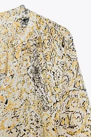 METALLIC THREAD PRINT BLOUSE