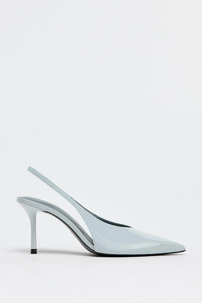 PATENT FINISH SLINGBACK SHOES