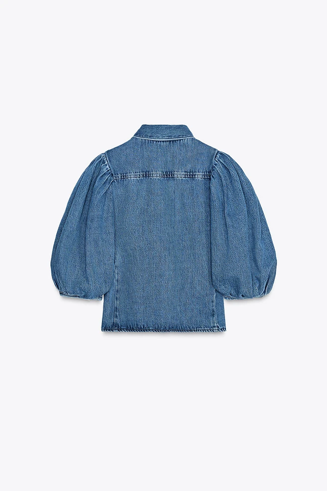 ZW COLLECTION DENIM BLOUSE