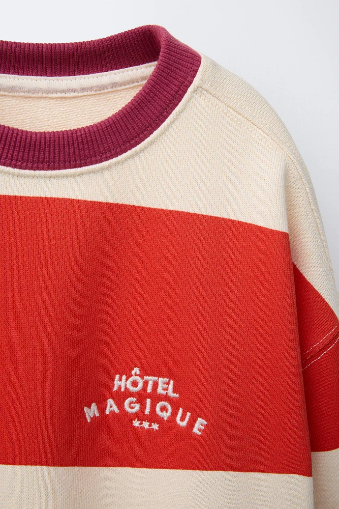 HÔTEL MAGIQUE © X ZARA STRIPED SWEATSHIRT