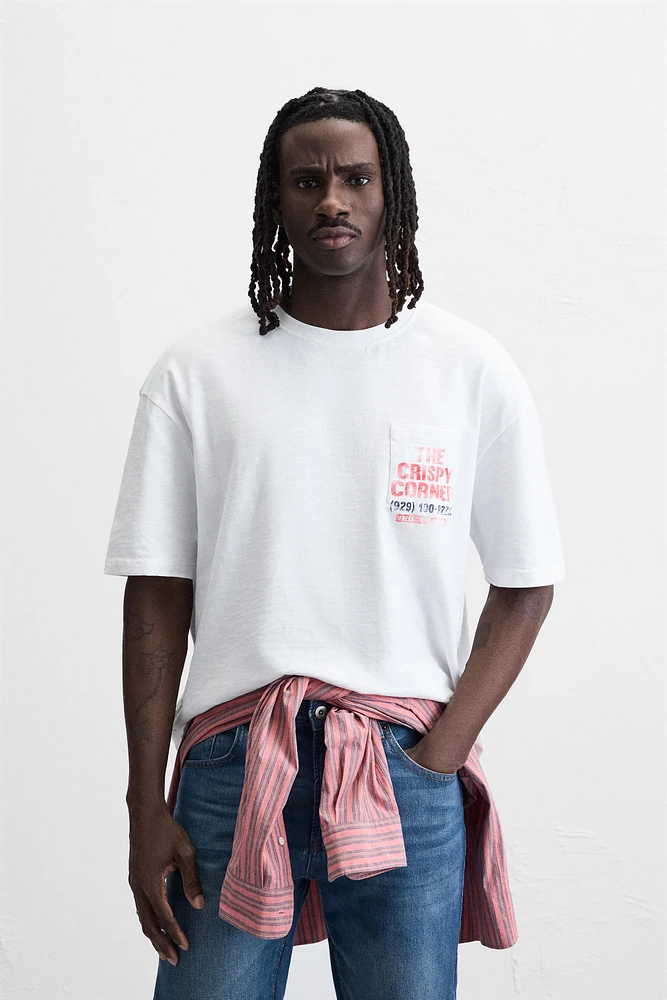 PRINTED POCKET T-SHIRT