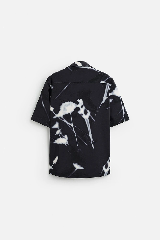 STRETCH FLORAL PRINT SHIRT