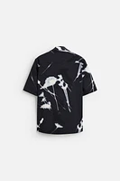 STRETCH FLORAL PRINT SHIRT
