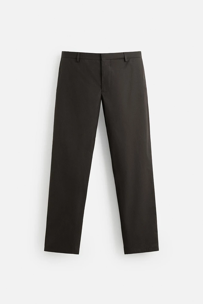 WAXED EFFECT SUIT PANTS