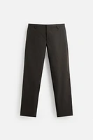 WAXED EFFECT SUIT PANTS
