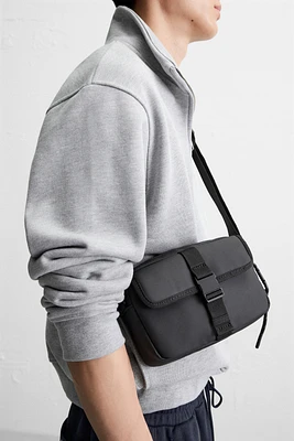 RUBBERIZED CROSSBODY BAG